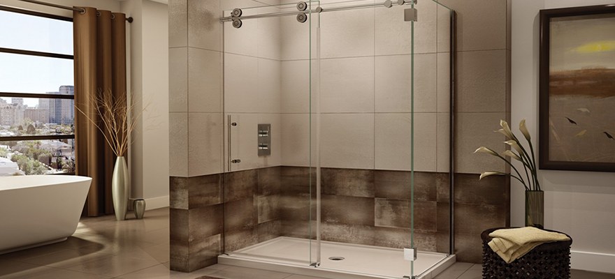 Phòng tắm thêm sang trọng và tiện nghi với vách ngăn kính cường lực