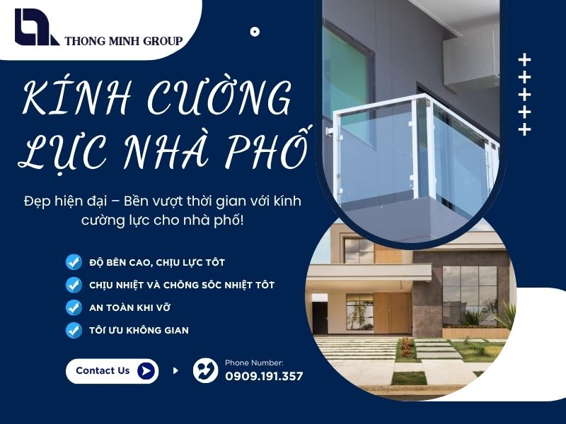 Giải pháp tối ưu cho nhà phố hiện đại với thiết kế kính cường lực nhà phố linh hoạt