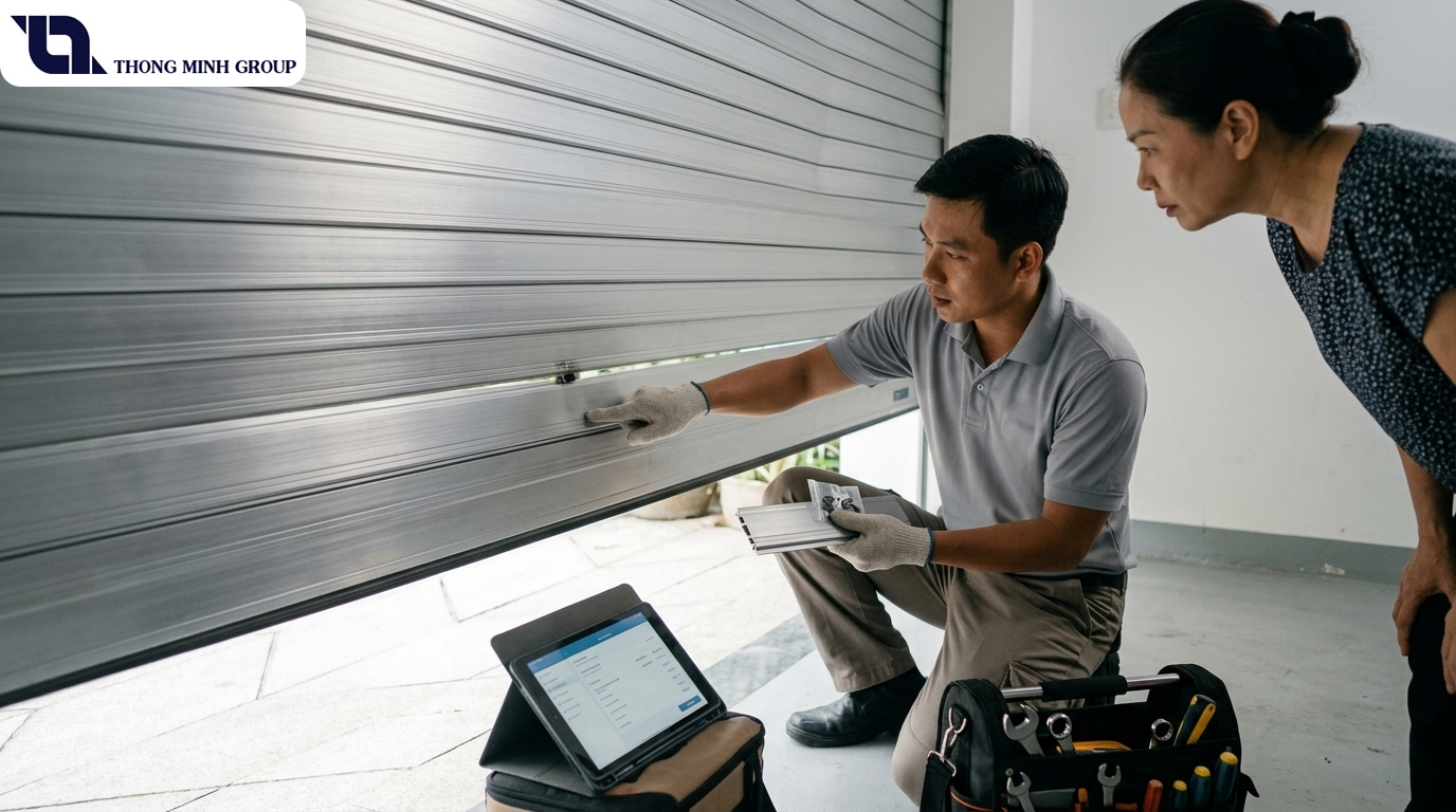 Báo giá khắc phục sự cố kẹt cửa và thay thế linh kiện chính hãng