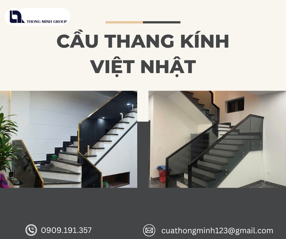 Cầu Thang Kính Việt Nhật - Lựa Chọn Tối Ưu Cho Không Gian Hiện Đại