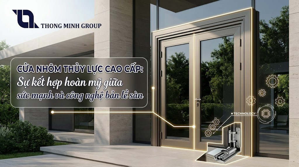 Cửa nhôm thủy lực cao cấp: Sự kết hợp hoàn mỹ giữa sức mạnh và công nghệ bản lề sàn