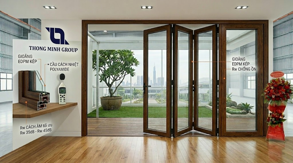 Cửa nhôm vân gỗ sang trọng: Sự kết hợp hoàn mỹ giữa hơi thở tự nhiên và công nghệ