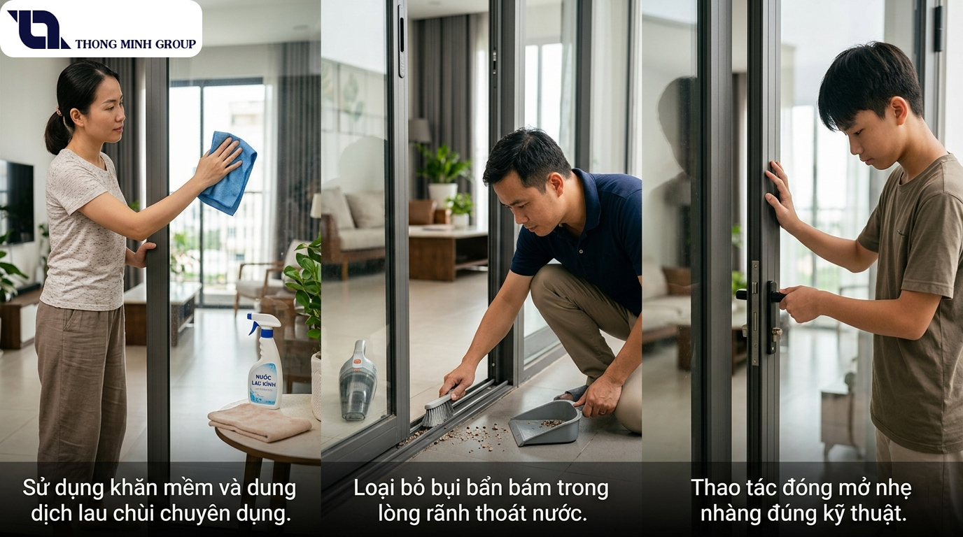 Hướng dẫn thói quen vệ sinh và bảo quản giúp cửa luôn bền đẹp như mới