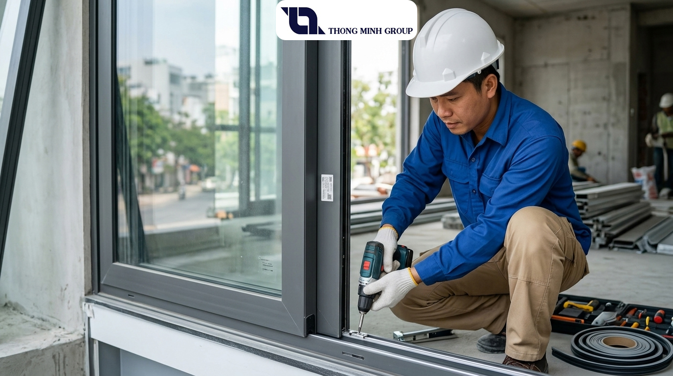 Lý do nên chọn dịch vụ thi công cửa nhôm kính tại Thông Minh Group