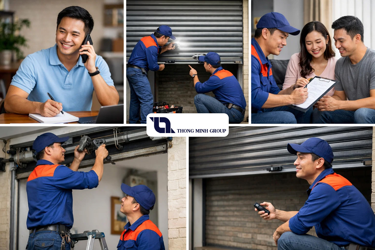 Quy trình sửa cửa cuốn bị kẹt tại nhà