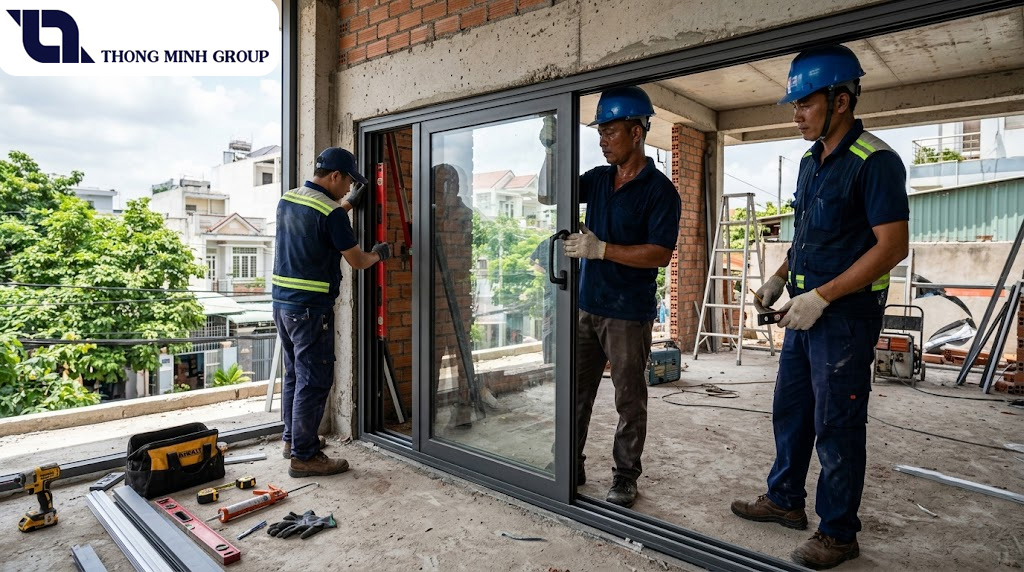 Quy trình thi công cửa trượt lùa đạt chuẩn chuyên gia