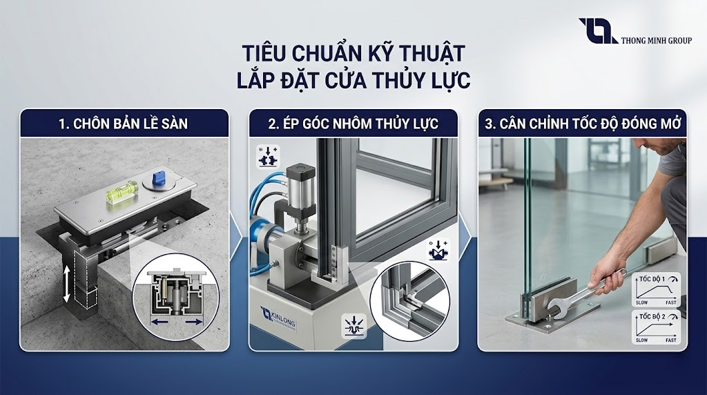 Tiêu chuẩn kỹ thuật trong lắp đặt cửa thủy lực