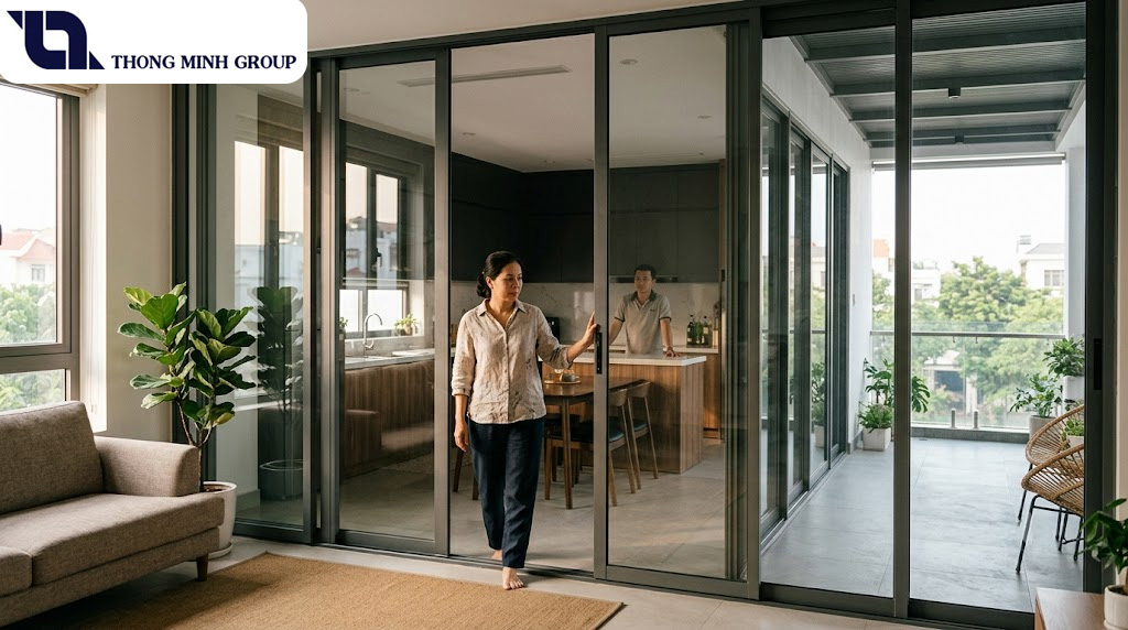Ứng dụng thực tế của cửa nhôm hệ Slim cao cấp