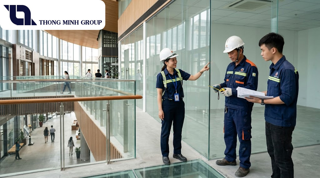 Ứng dụng thực tế và tiêu chuẩn thiết kế phân loại theo độ dày kính cường lực
