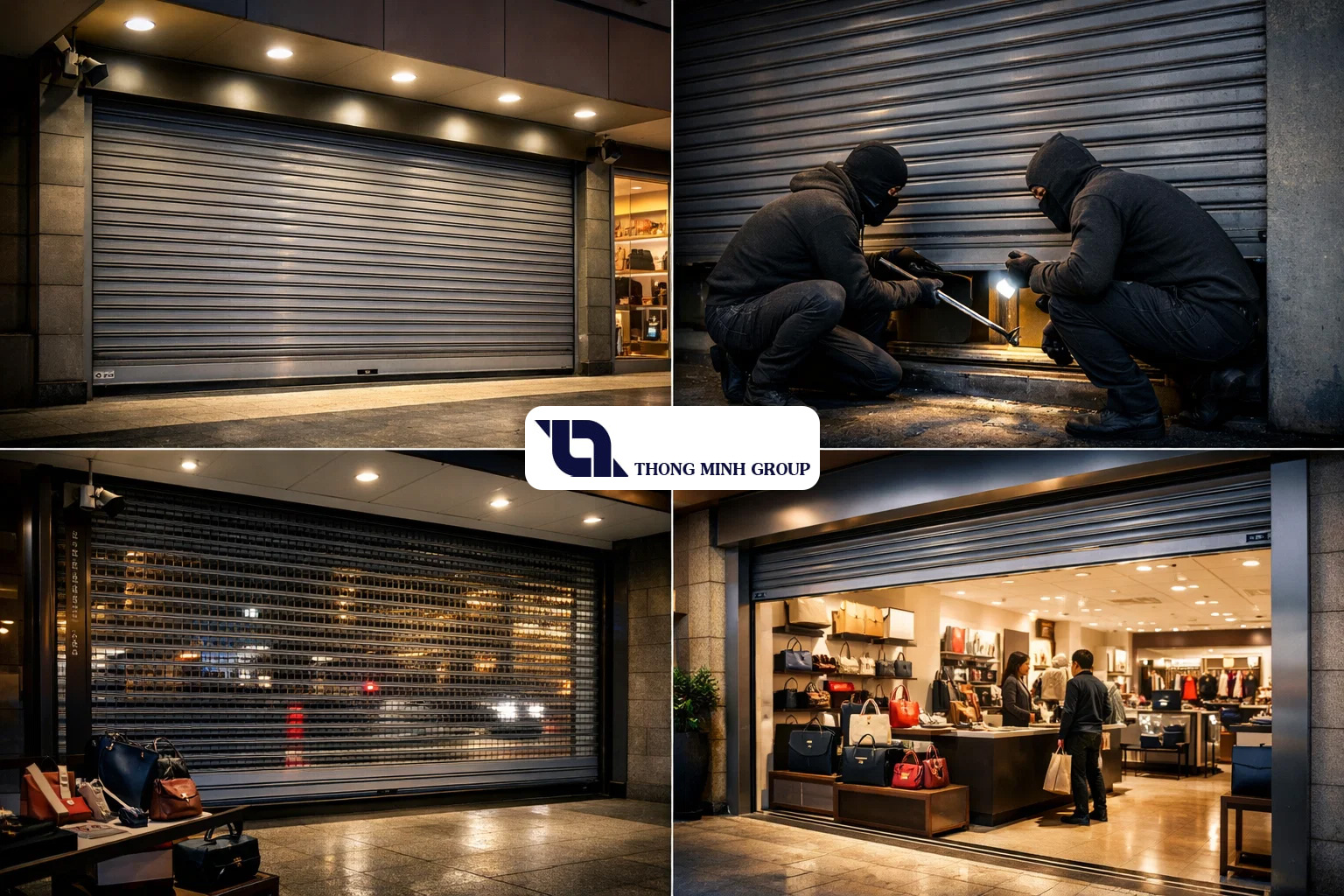 Vai trò của cửa cuốn chống trộm đối với cửa hàng