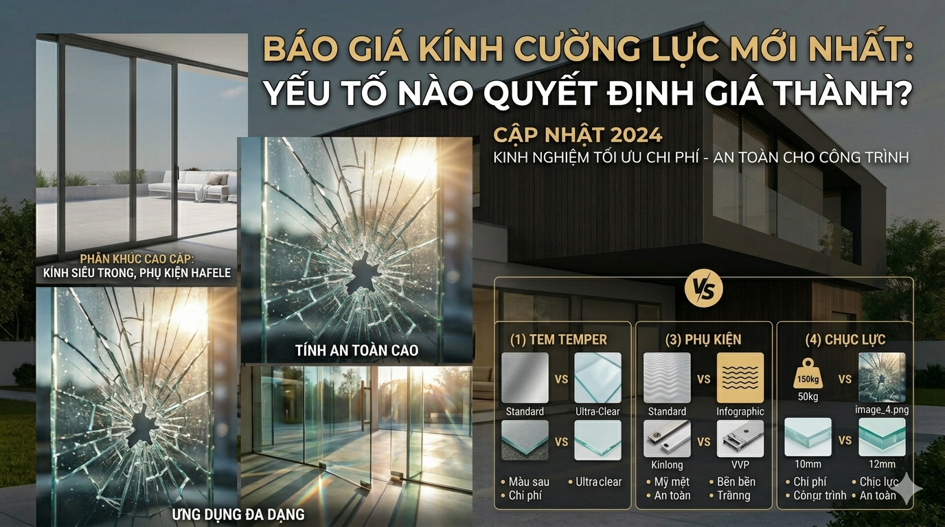 Báo Giá Kính Cường Lực Mới Nhất: Yếu Tố Nào Quyết Định Giá Thành?