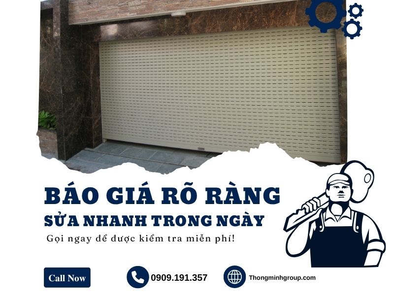 Báo giá sửa cửa cuốn cập nhật mới nhất hôm nay