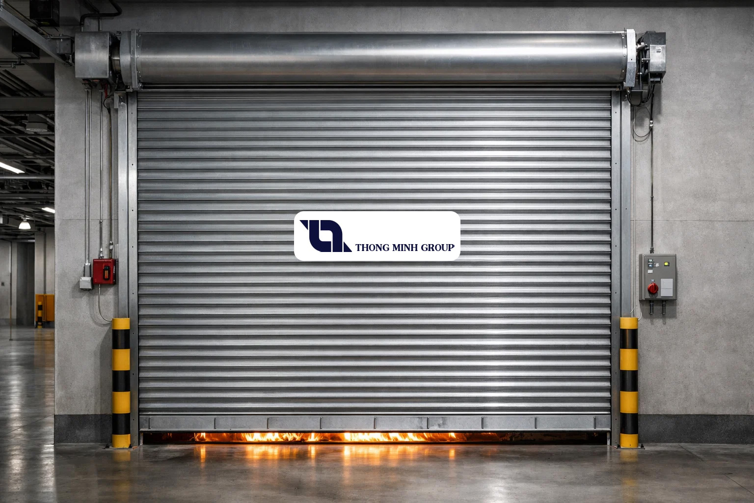 Cửa cuốn chống cháy – Giải pháp bảo vệ an toàn công trình theo tiêu chuẩn PCCC