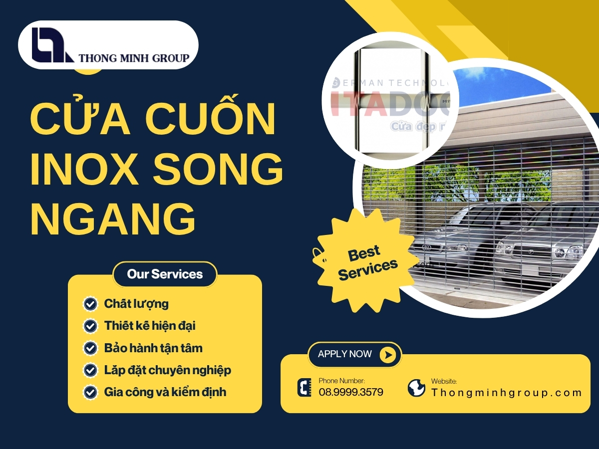 Cửa cuốn Inox song ngang – Giải pháp bảo vệ hiện đại và thẩm mỹ cho mọi công trình