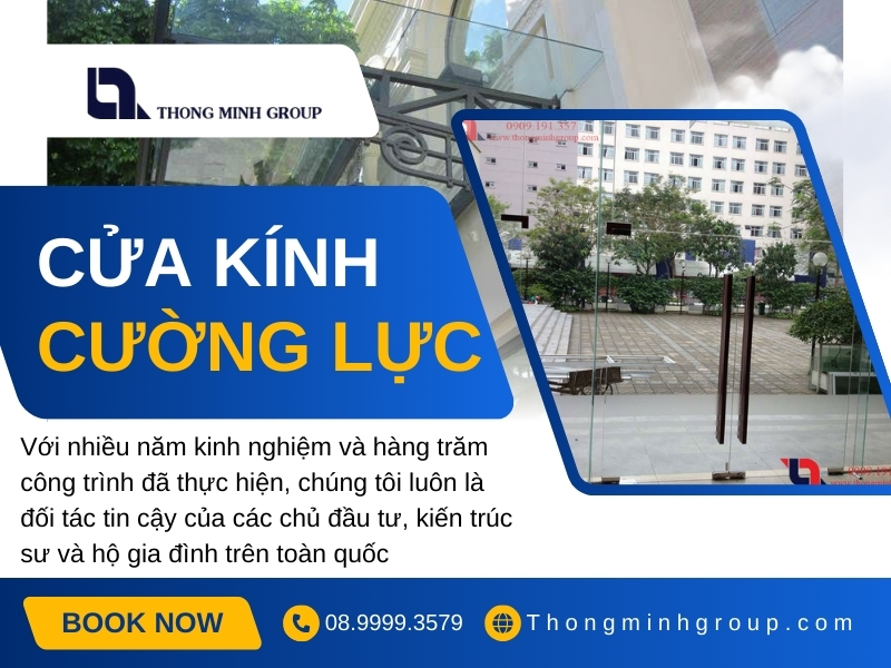 Cửa kính cường lực 2 cánh – Giải pháp kiến trúc hiện đại cho không gian sống và kinh doanh