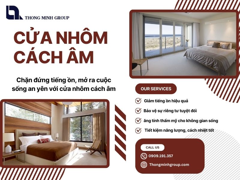 Cửa nhôm cách âm bảo vệ sự riêng tư tuyệt đối