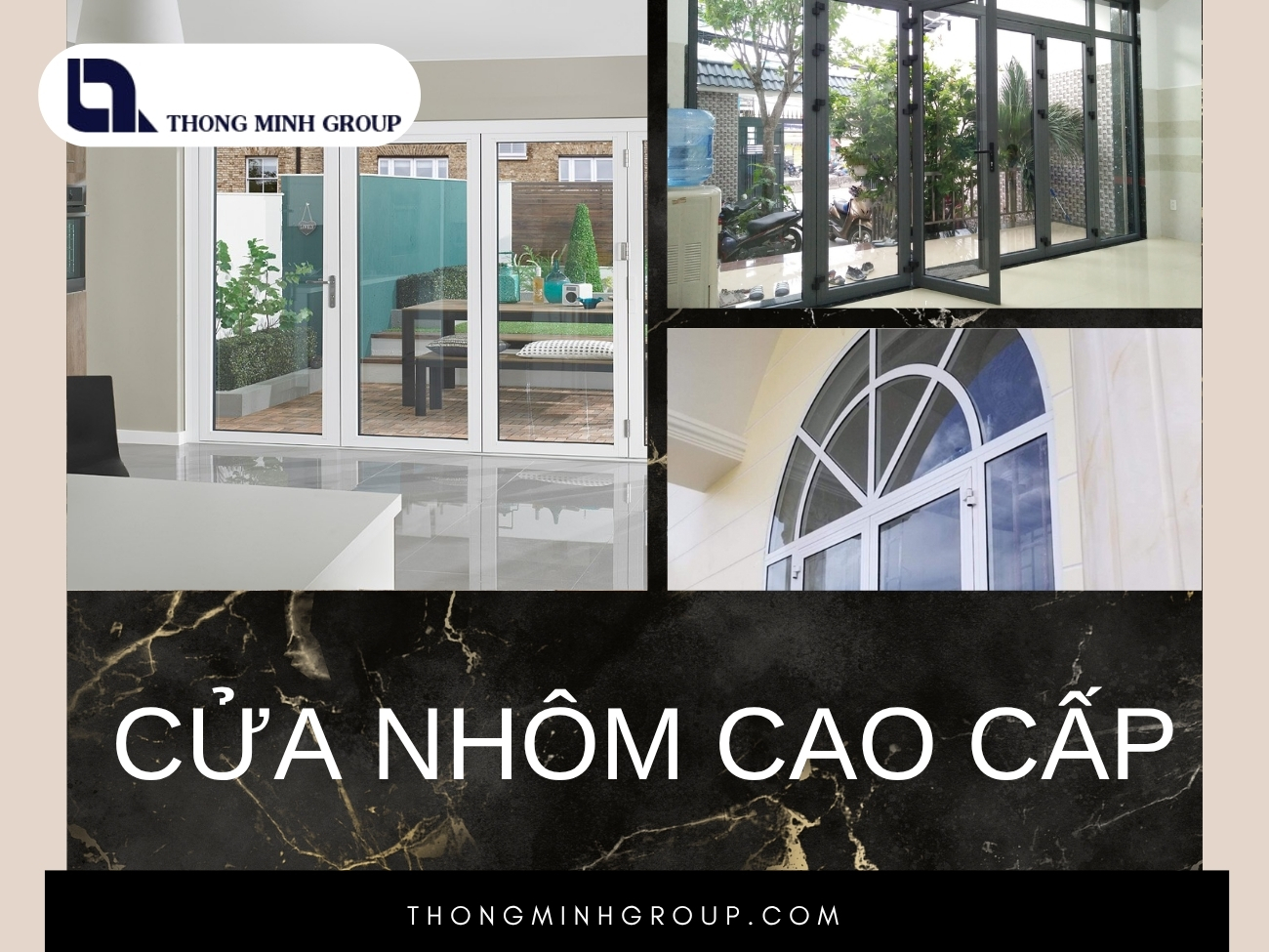 Cửa nhôm cao cấp – Giải pháp kiến trúc hiện đại