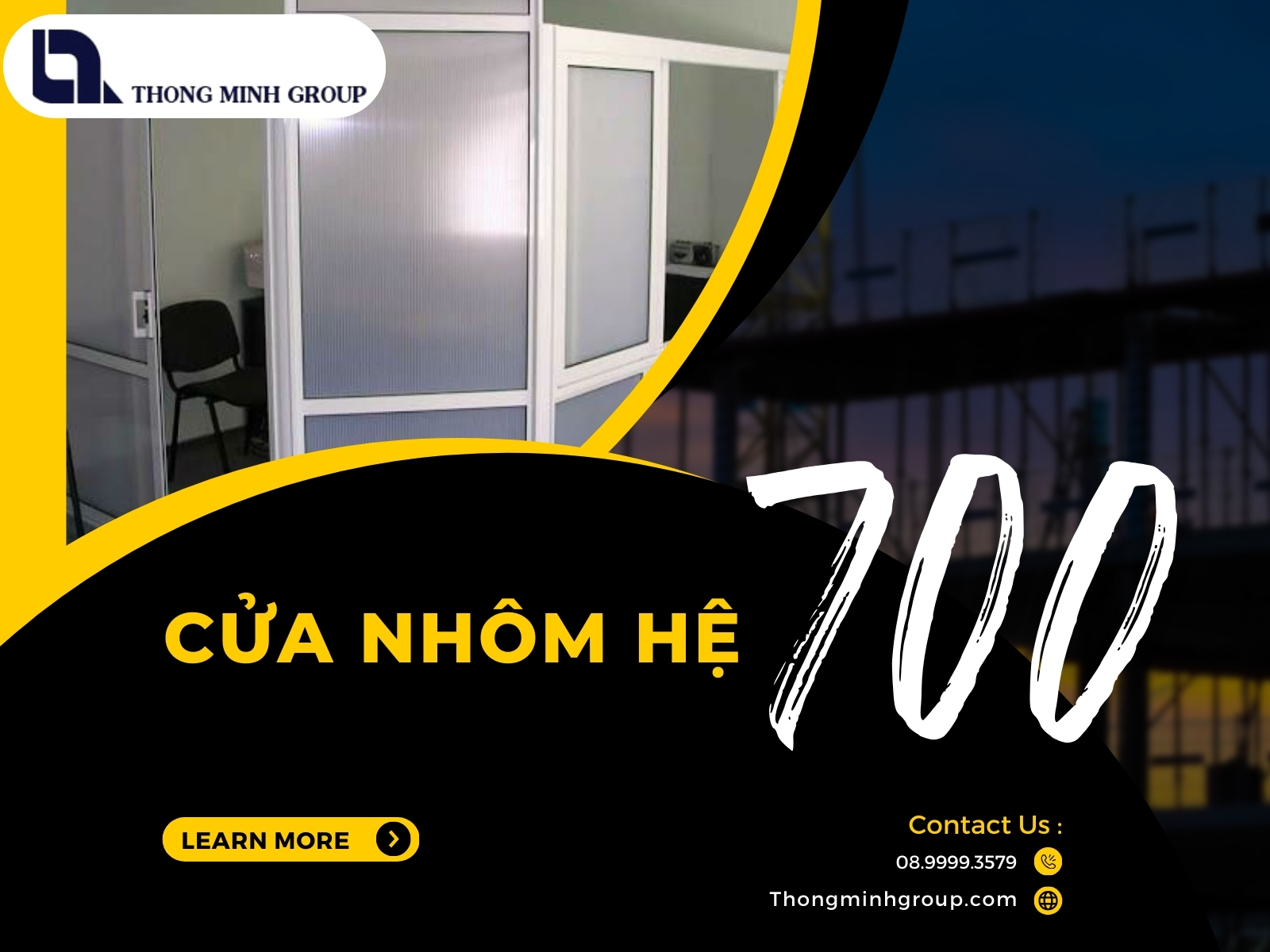 Cửa nhôm hệ 700 – Giải pháp tối ưu cho không gian hiện đại