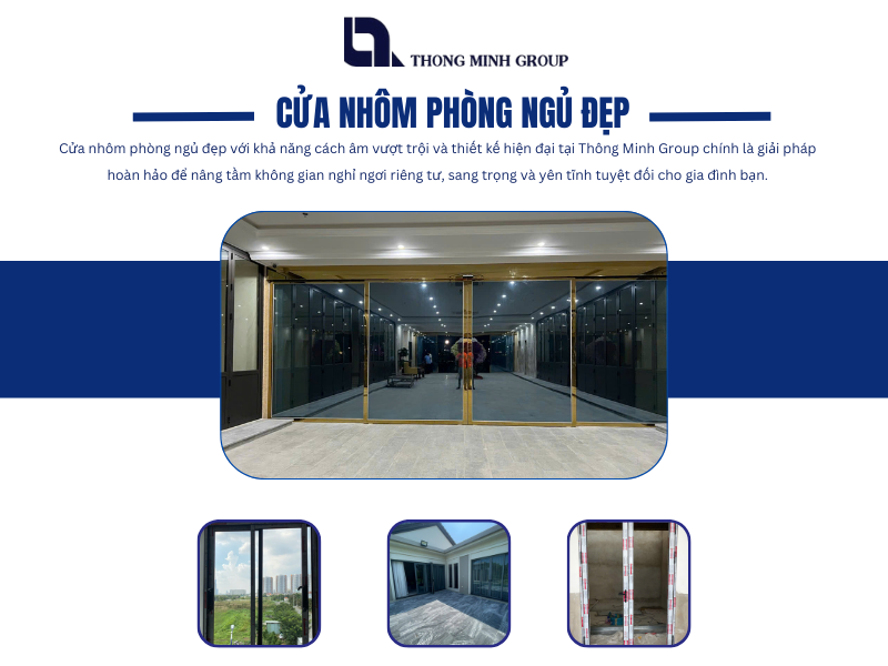 Cửa nhôm phòng ngủ đẹp và hiện đại