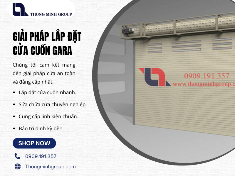 Giải pháp lắp đặt cửa cuốn gara an toàn và hiện đại cho không gian sống