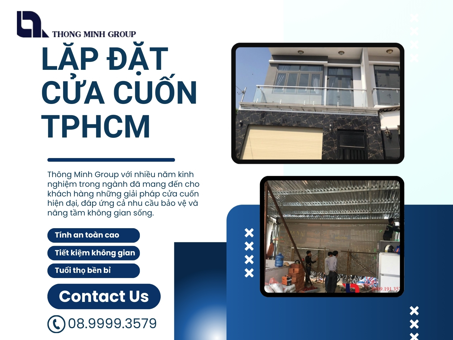 Giải pháp lắp đặt cửa cuốn TPHCM chuyên nghiệp và an toàn cùng Thông Minh Group