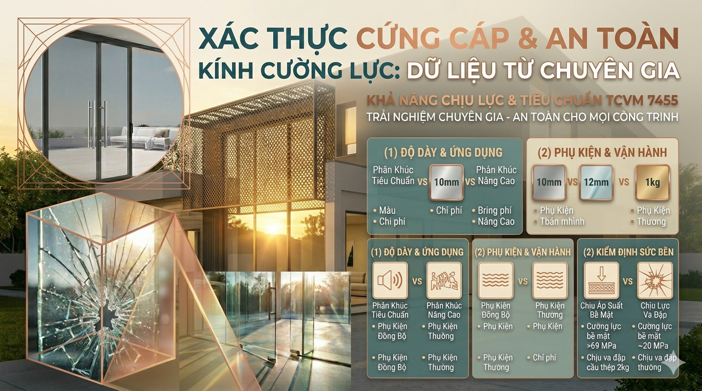 Kính Cường Lực Chịu Được Lực Bao Nhiêu? Tiêu Chuẩn An Toàn Bạn Cần Biết