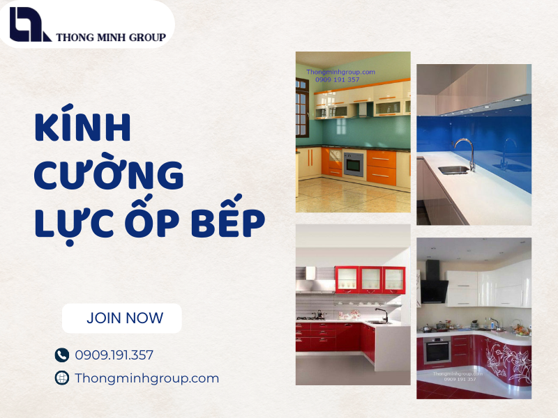 Kính cường lực ốp bếp giải pháp bền đẹp cho không gian nấu nướng hiện đại