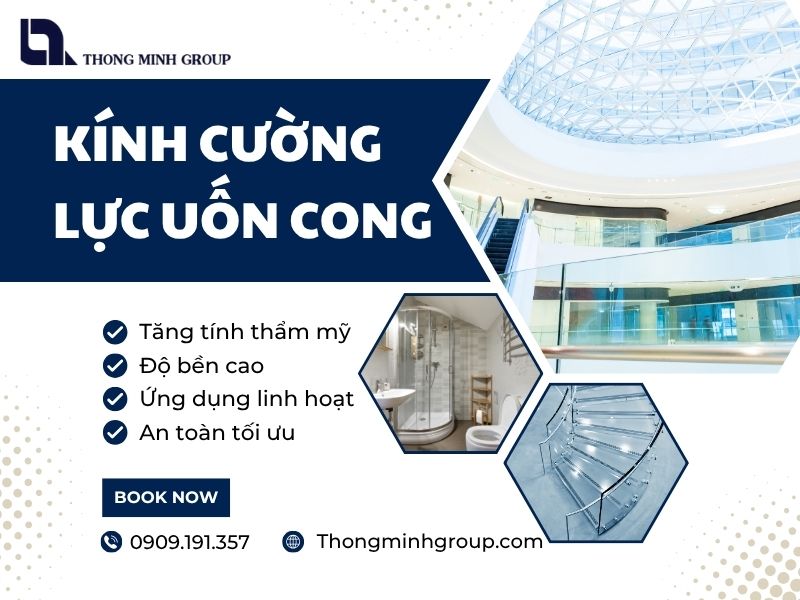 Kính cường lực uốn cong ứng dụng linh hoạt mọi thiết kế