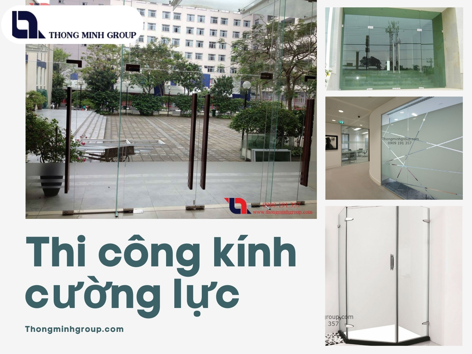 Thi công kính cường lực TPHCM chuyên nghiệp cùng Thông Minh Group