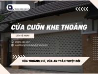 Cửa cuốn khe thoáng, vừa thoáng khí vừa an toàn tuyệt đối