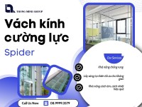 Giải pháp kiến trúc hiện đại với vách kính cường lực Spider của Thông Minh Group
