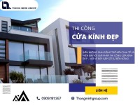 Thi công cửa kính hiện đại tăng vẻ sang trọng cho ngôi nhà